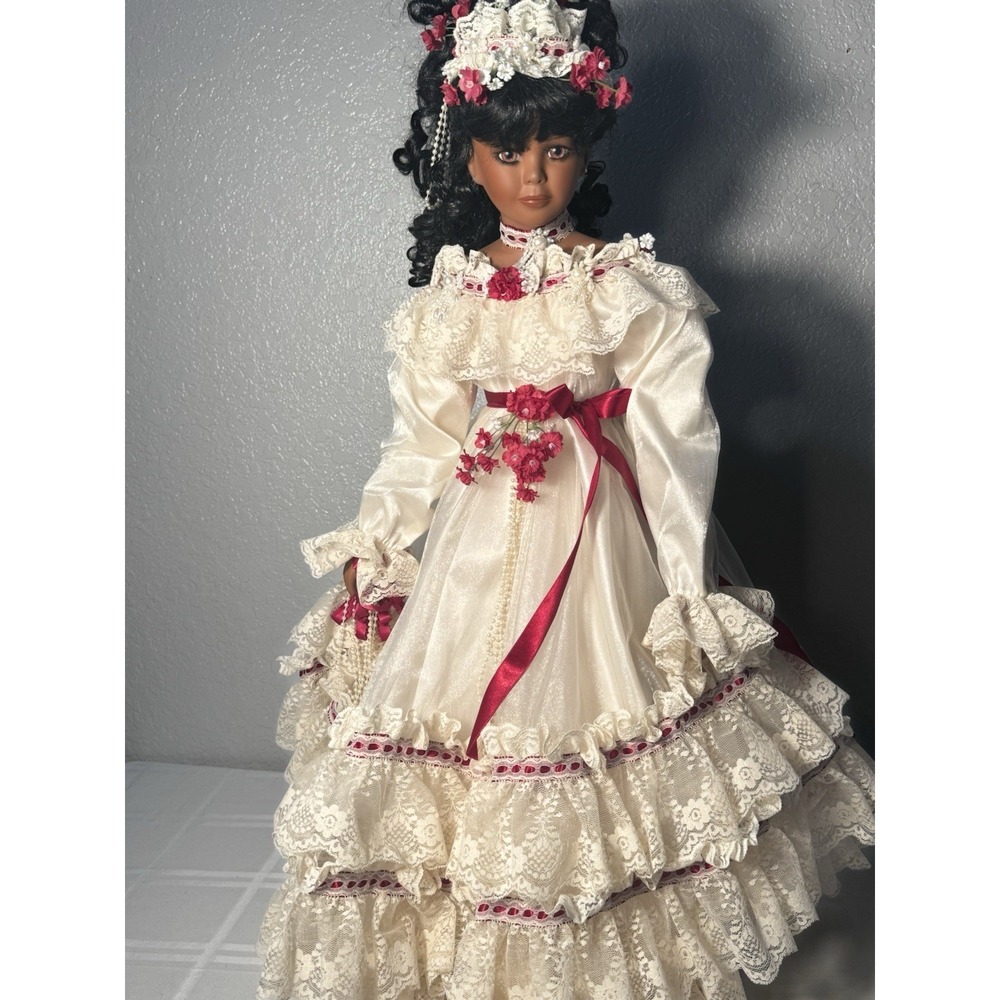 29" Rustie  Caylon  African American  Doll   GORGEOUS Red And White 601/1000 - Picture 2 of 16